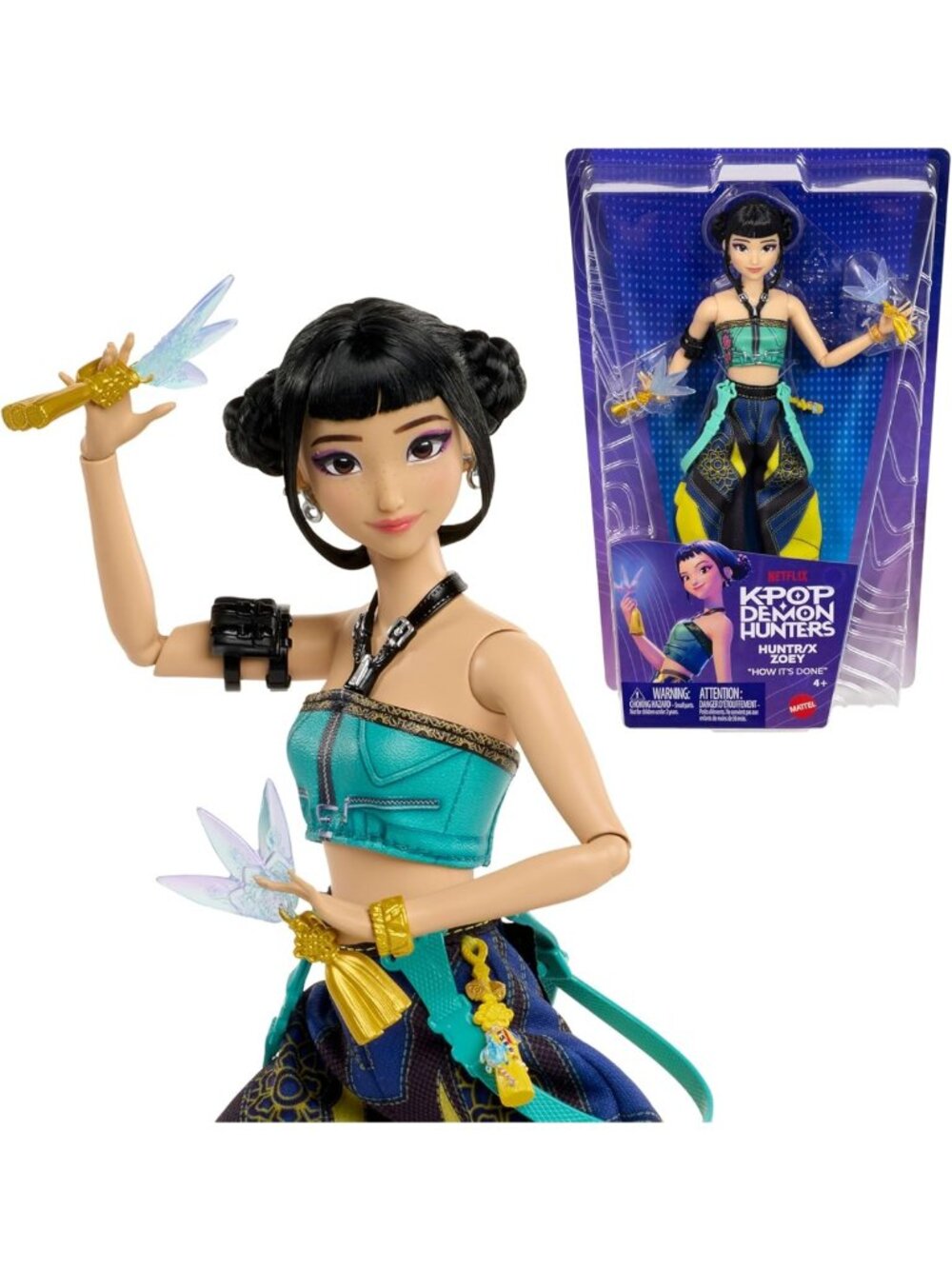 Kpop-Inspired Demon Hunter Fashion Doll - HUNTR/X Zoey with Stylish Outfit